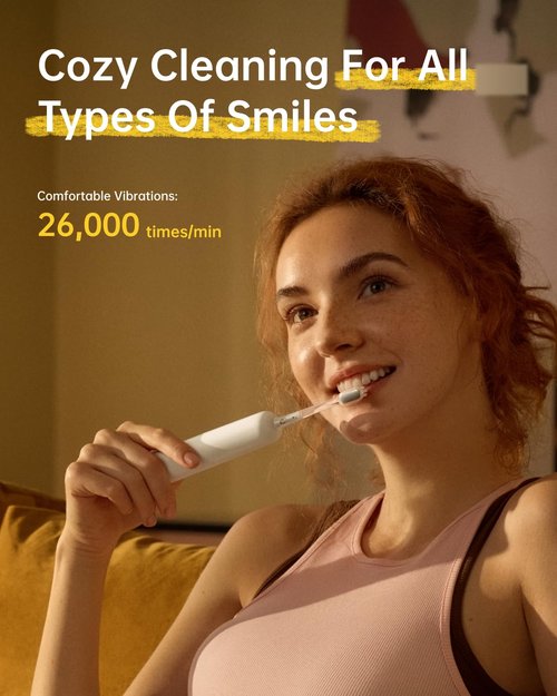Laifen Wave Special Electric Toothbrush, New 2025 Version Oscillation & Vibration Sonic Electric Toothbrush for Adults with App, 2 Brush Heads, IP68 Waterproof Travel Powered Toothbrush (Matte White)