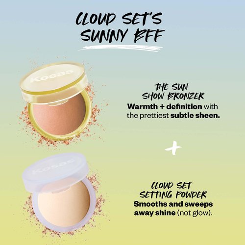 Kosas Sun Show Glowy Warmth Baked Bronzer - Contouring Powder for Cheekbones, Nose & Jawline - Enriched with Concentrated Fatty Acids - Talc-Free, Vegan & Hypoallergenic - Paradise