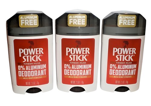 Power Stick 0% Aluminum Timber Musk Deodorant for Men, 2.5 oz, Pack of 4 – Aluminum Free, Long-Lasting Freshness