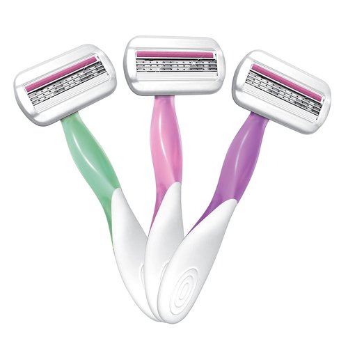 BIC Soleil Simply Smooth Women's Disposable Razors; 3 Blades With Moisture Strip For a Silky Smooth Shave; 10-Count