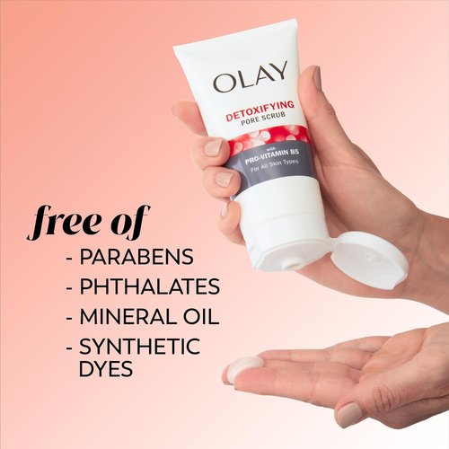 Olay Regenerist Facial Cleanser - Detoxifying Pore Scrub & Exfoliator, 5 Oz | Pack of 3