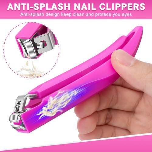 German Nail Clippers for Men with Catcher, Toenail Clipper for Thick Toenails and Fingernails, Long Handle Nail Clippers with Catcher, Precision Nail Trimmer for Men and Women