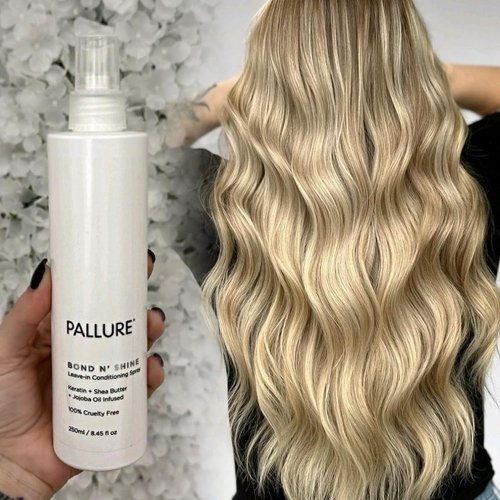 Pallure Bond N' Shine Leave-In Conditioning Spray - Heat Protectant for Detangling & Repairing Dry, Frizzy Hair | 250 ml