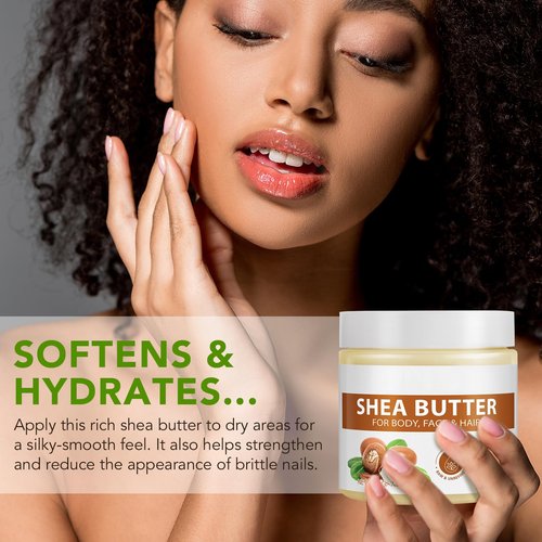 APUUFYQC Shea Butter Raw Organic, Natural Raw Unrefined Shea Butter Hand Cream, Moisturizing and Locking Water, Keeps Skin Healthy and Vibrant, 7.8 OZ