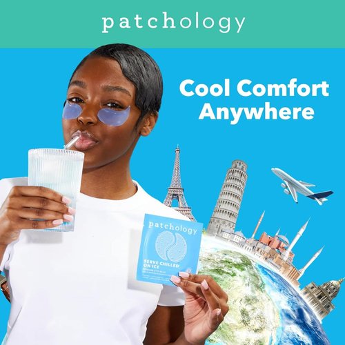 Patchology Iced Cooling Under Eye Mask Patches - Firming & Soothing Eye Gels with Peptides & Cloudberry Oil | Hydrating Eye Pads (5 Pairs)