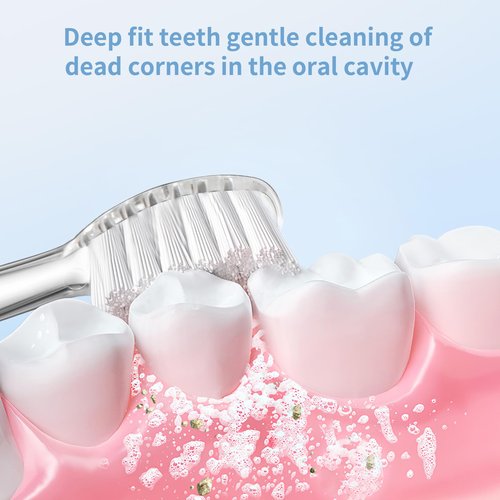 KOPBTBOY Kids Toothbrush Replacement Heads Compatible with Seago SG-513/SG-977/EK6, Compatible with Dada-Tech-BB1/977/K6,Compatible with Brush-Baby WildOnes/KIDZSONIC(18-36 Month)