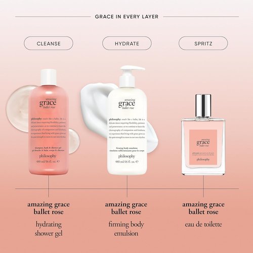 Philosophy Amazing Grace Firming Body Emulsion - Luxurious Scented Lotion with Shea Butter - Fast Absorbing Hydration for All Skin Types