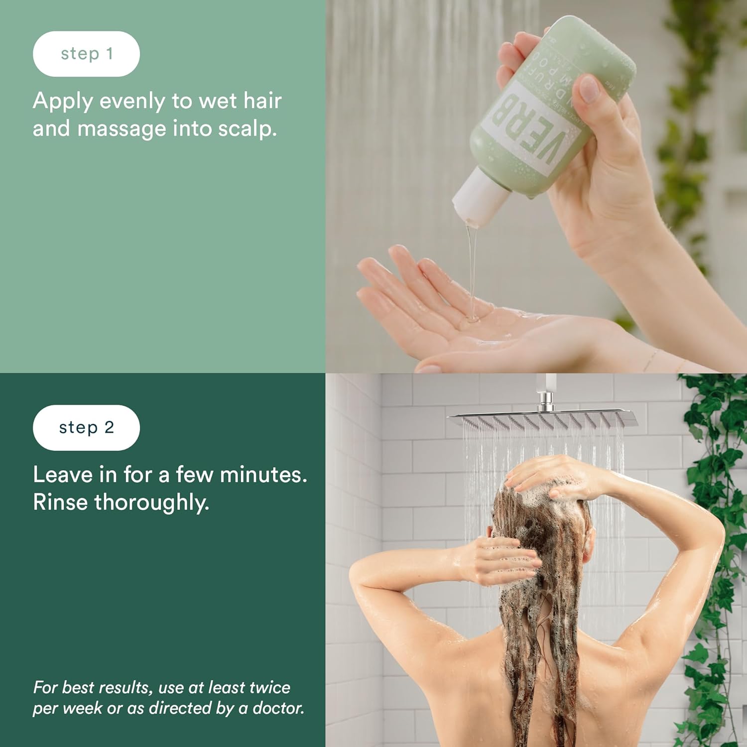 VERB® Dandruff Shampoo - Clinical Strength Relief with 3% Salicylic Acid for Gentle Cleansing