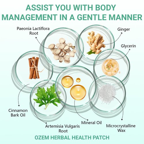 Enndppl Upgraded Herbal Wellness Patch. Made with natural herbal ingredients, gentle and non-irritating. Comfortable for all-day wear. Ozem Patch, 30 patches per pack.