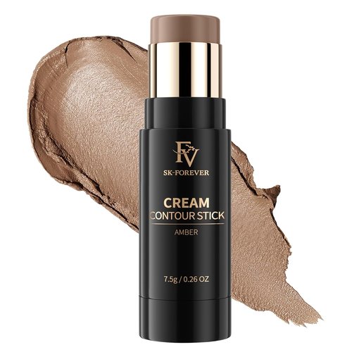 FV Cool Toned Contour Stick - Creamy, Blendable Formula for Natural Face Sculpting | Long-Lasting, Waterproof, 01 Amber