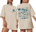 Skiennix Oversized Concert Album Shirt - Stylish Rock Band Tee for Women | Perfect Music Festival Outfit