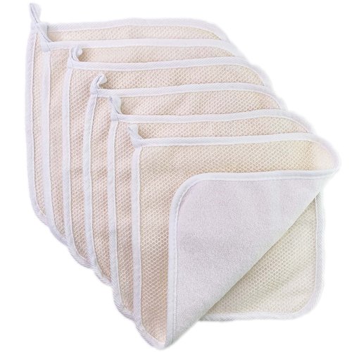PPHAO BASIC - Soft Weave Washcloth for Face - Face Washcloths - Exfoliating Washcloths for Dead Skin - Exfoliating Towel Pack - Bulk - Washcloths Scrubber for Body and Face - Towel - 6 Pack