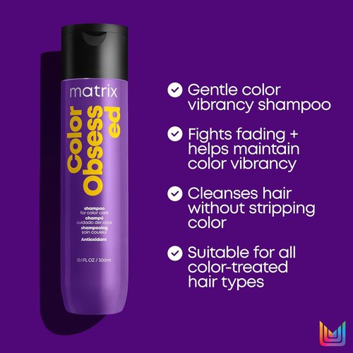 Matrix Color Obsessed Antioxidant Shampoo - Enhances Color Vibrancy & Prevents Fading | Vegan & Cruelty-Free