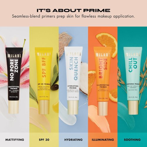 Milani Face Primer - Hydrating & Blurring Makeup Primer with Hyaluronic Acid & Coconut Water, 1 Fl. Oz