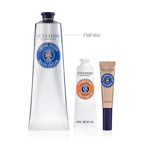 L’Occitane Nourishing Mani-Pedi Gift Set | Shea Butter Hand & Foot Cream Trio for Daily Care