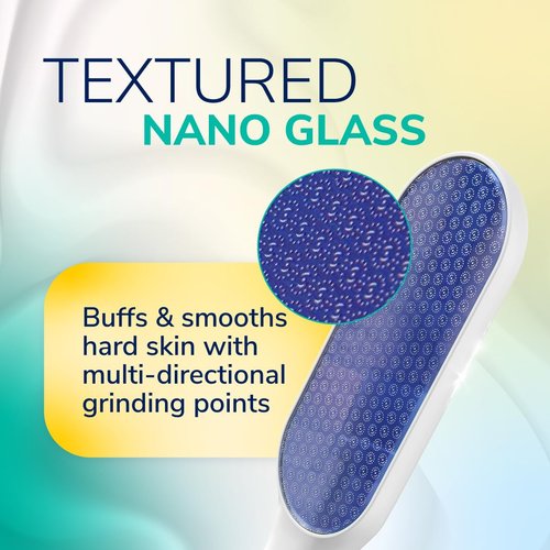 Dr. Scholl's Nano Glass Foot File - Durable Callus Remover & Pedicure Tool for Soft, Smooth Feet