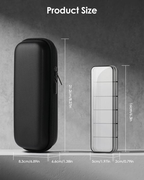 FINETCH Hard Travel Case for OBlade QP2520/QP2530/QP2620/QP2630 – Waterproof Portable Storage Bag for OBlade Hybrid Electric Trimmer & Braun Series Shaver