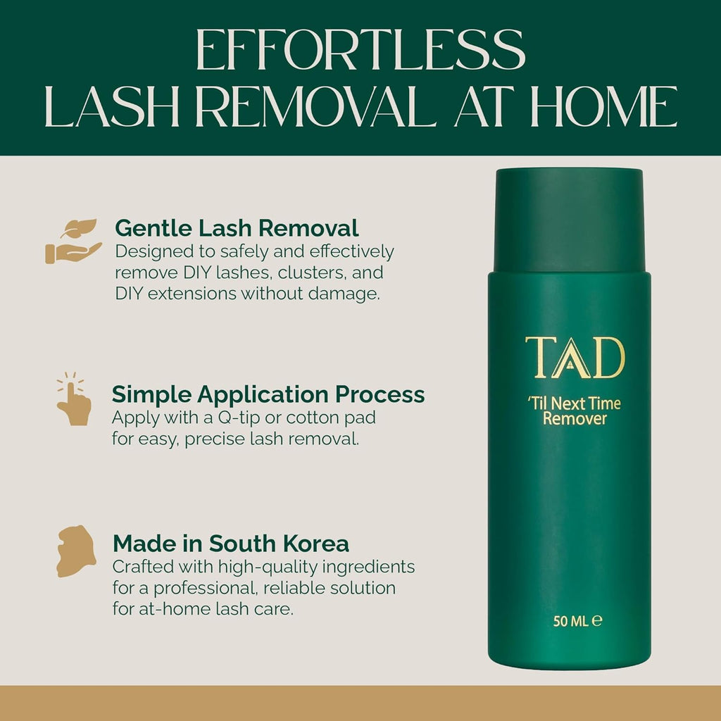 TAD Beauty DIY Lash Remover - Effortlessly Unseals Eyelash Adhesive for Easy Removal | 50ml, Made in South Korea