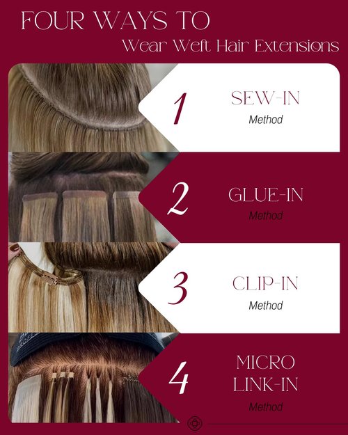 Moresoo Sew in Weft Hair Extensions Unprocessed Human Hair Bundles Highlight Color #6 Medium Brown and #60 Platinum Blonde Remy Human Hair Straight Bundles Short Hair Extensions 100g 14 Inch