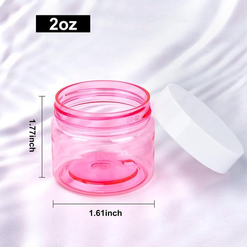 Decorniqu 8 Pack 2oz Travel Containers for Toiletries Plastic Cream Jars TSA Approved Refillable Travel Bottles for Toiletries Leak-proof Containers with Lid for Makeup Cosmetics