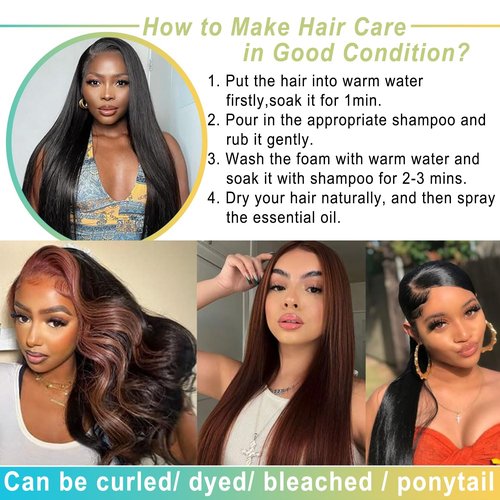 AnJudyReid Straight Hair Bundles 13A Brazilian Virgin Human Hair Bundles Straight 22 Inch 100% Unprocessed Virgin Hair Bundles Natural Black