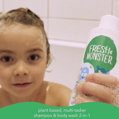 Fresh Monster 2-in-1 Kids Shampoo & Body Wash - Ocean Splash, 8.5oz, Toxin-Free & Hypoallergenic