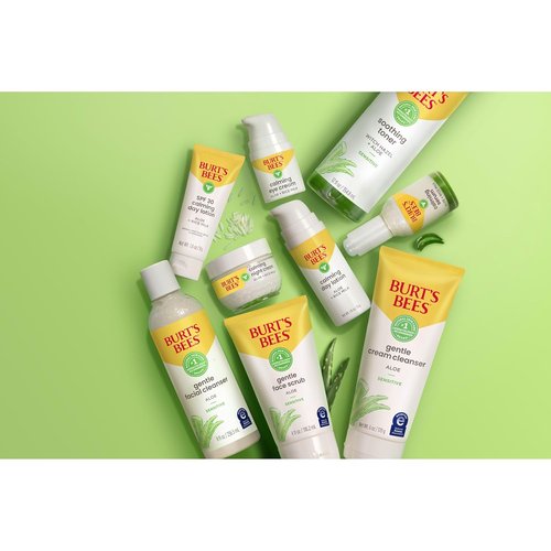 Burt's Bees Gentle Face Scrub - Aloe for Sensitive Skin | 98.9% Natural, 4 Oz, Pack of 3