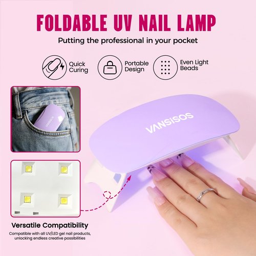 Poly Gel Nail Kit for Beginners: 14 Color Professional Gel Nail Extension Set with Slip Solution U V Lamp for DIY at Home Salon