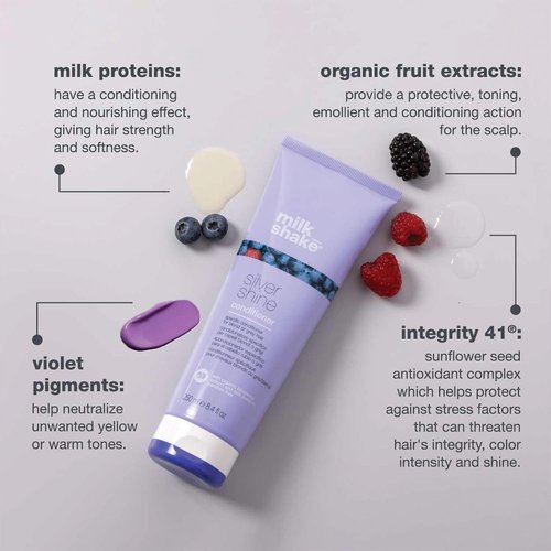 Milk_Shake Silver Shine Purple Conditioner - Blonde Toner for Brassy Hair | Nourishing Formula