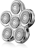 Kibiy 6D Blade Replacement Heads,Electric Shaver Replacement Head for Electric Razor for Men Wet and Dry Compatible Many Models Waterproof Head Razor-Silver