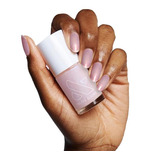 Olive & June Long Lasting Nail Polish - Spring Pastel Pink Goldfish Iridescent | Gel-Like Finish, 10-Day Wear