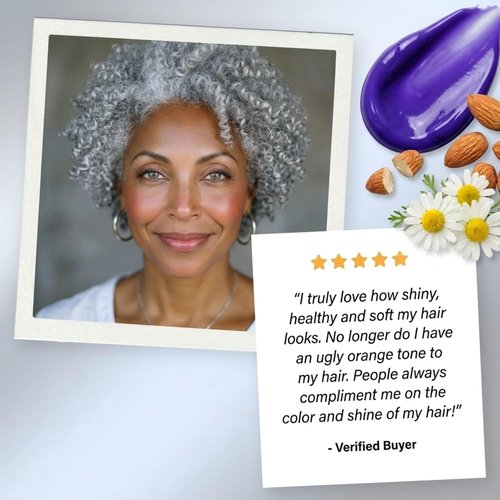 Dr. Fischer Purple Mask | Silver Perfection Treatment - Neutralizes Yellow Tones, Hydrates Gray Hair