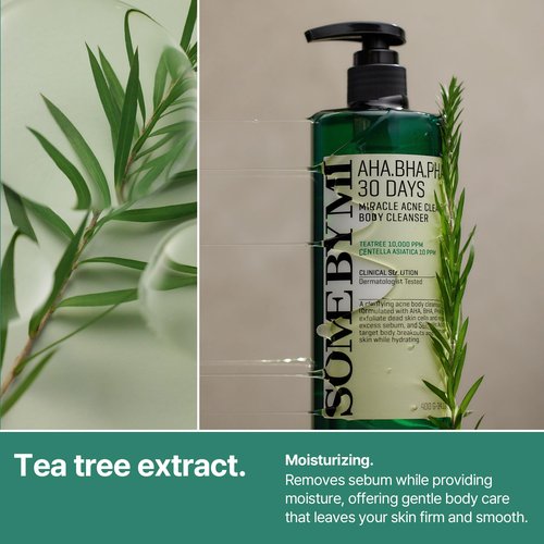 SOME BY MI AHA BHA PHA 30 Days Miracle Acne Clear Body Cleanser – Pack of 2 – Daily Exfoliating Tea Tree & Salicylic Acid Acne Body Wash – Deep Cleanses Sebum, Oil & Impurities – Korean Skin Care
