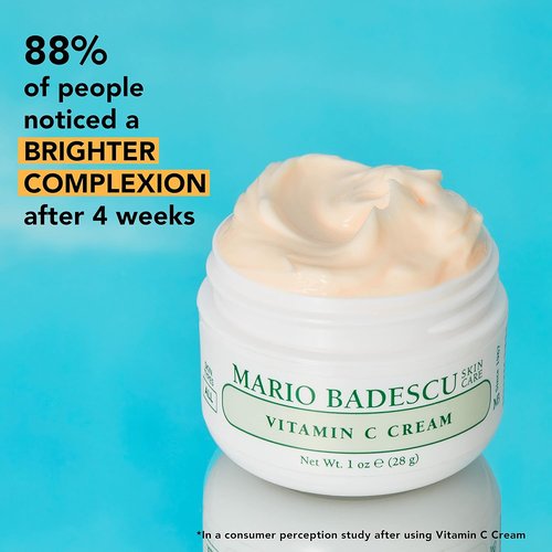 Mario Badescu Vitamin C Cream - Lightweight Face Moisturizer With Niacinamide for All Skin Types | 1 Fl Oz