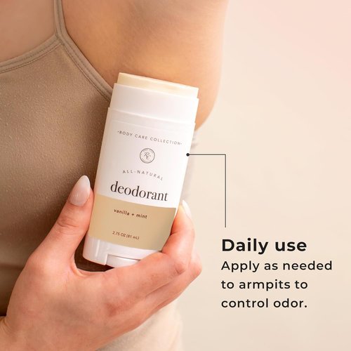 Rowe Casa Organics Vanilla & Mint Natural Deodorant - Paraben-Free, Refreshing Scent, 3 oz