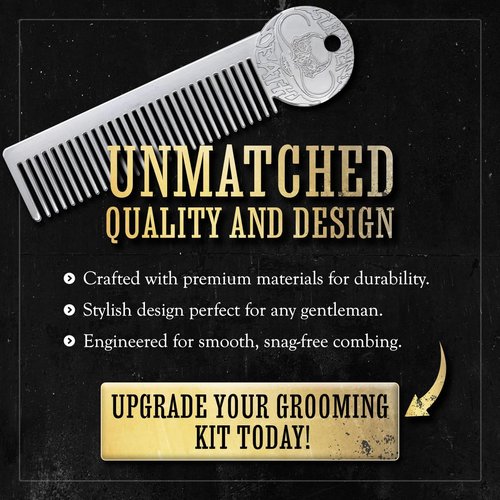 Moustache Care Gift Set by Vintage Grooming Co. | Death Grip & Sudden Death Mustache Wax & Comb Kit