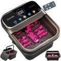 OOAMBB Collapsible Foot Spa with Heat, Bubble,Temp Control,Remote Control, Color Touch Screen Foot Bath Massager with 6 Massage Rollers,Foot Soaking Tub,Pedicure Foot spa for Stress Relief (Deep Grey)