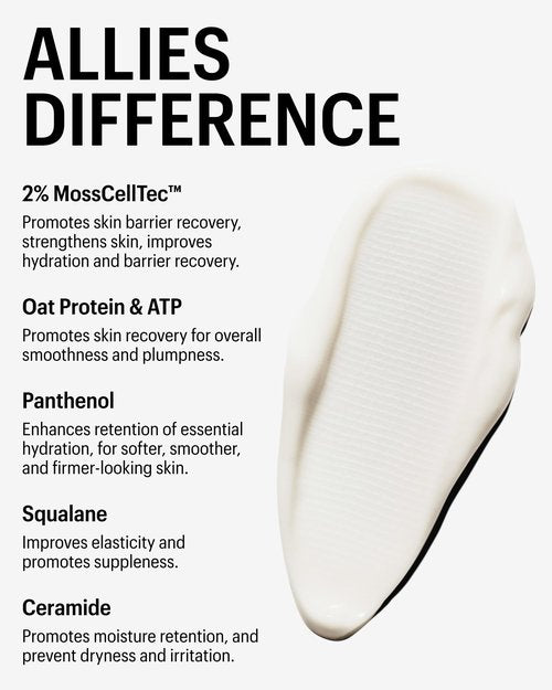 Allies of Skin Molecular Barrier Repair Cream Balm | Deeply Hydrating Face Moisturizer with Ceramides & Squalane | Daily Treatment to Soothe Irritated Skin | For Post-Procedure and Dry Skin | 1 fl oz