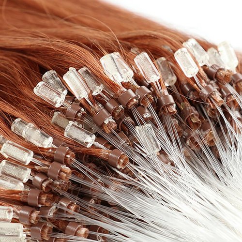 Saisifen Micro Loop Hair Extensions #30 Auburn Human Hair Bulk (50 Strands,1g/Strands) Micro Ring Link Brazilian Human Hair Extension 16 Inches (40cm)