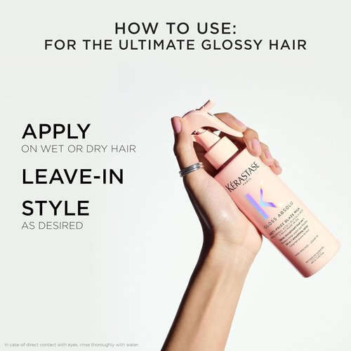 Kerastase Gloss Absolu Anti-Frizz Glaze Milk - Hydrates, Detangles & Smooths Long Hair | Heat & Humidity Protection