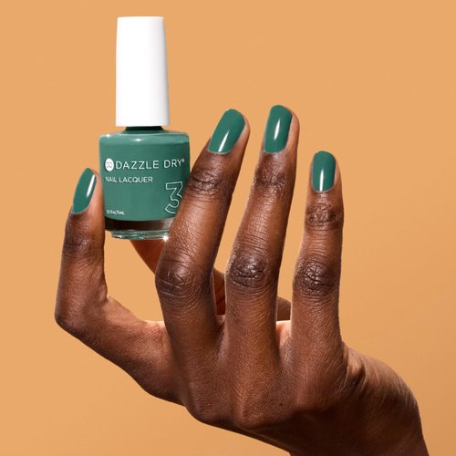 Dazzle Dry Nail Lacquer (Step 3) - 3-Day Weekend - A medium oasis green. Full coverage cream. (0.5 fl oz)