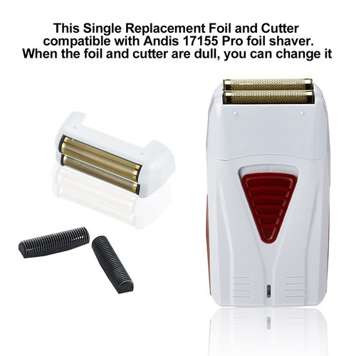 2 Pack Pro Shaver Replacement Foil and Cutters compatible with"andis #17150 shaver foil replacement" Golden