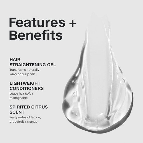 Paul Mitchell Straight Works Hair Gel - Smoothing Styler for Frizzy Hair | Adds Shine, 5.1 fl. oz