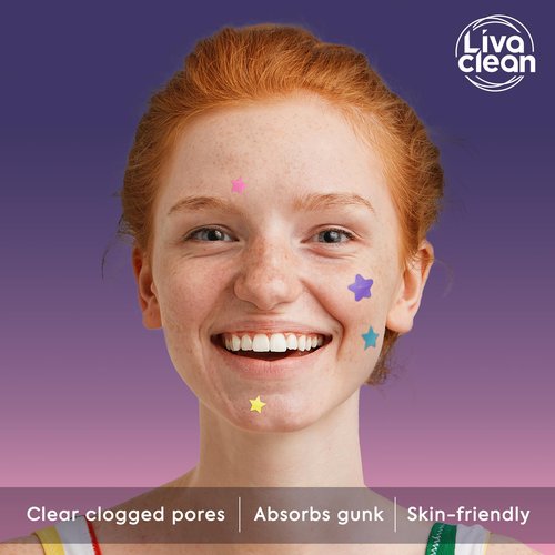 LivaClean 720 CT (3 Pack of 240) Superstar Pimple Patch for Face - Salicylic Acid & Tea Tree, Hydrocolloid Acne Patch, Pimple Patches Star Cute Zit Patches - 3 Sizes, 4 Colors