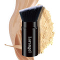 Larangel Makeup Brushes Premium Kabuki Brush for Powder and Liquid Foundation, Flawless High Coverage Look, Travel Makeup Brush, Perfect for Bronzer, Blush, and Other Face Makeup