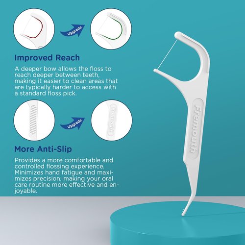 Fremouth 3-in-1 Braces Flossers - Orthodontic Dental Floss Picks, 100 Count (Pack of 1)