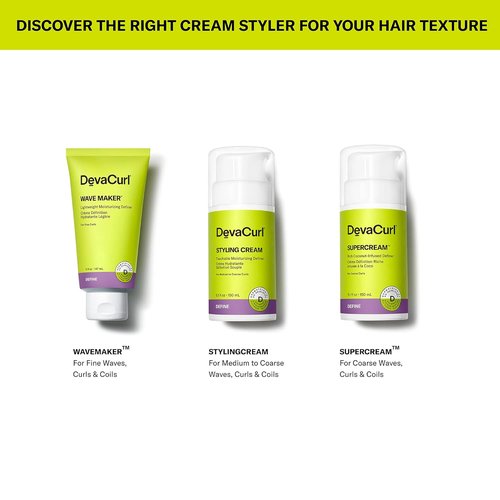 DevaCurl SuperCream - Ultra-Rich Moisturizing Definer | Hydra-Definition Blend | Versatile Styling Cream