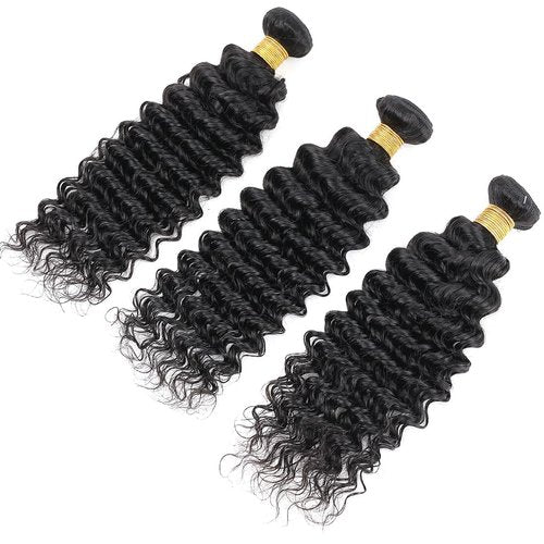 Bamilala Brazilian Curly Human Hair Bundles 08 10 12 Inch Deep Wave Bundles Human Hair 12A Unprocessed Virgin Hair Bundles Sewn In Quick Weave for Black Women