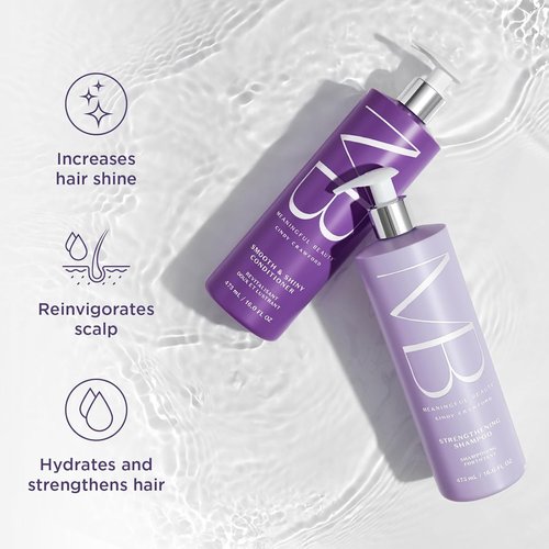 Meaningful Beauty Age-Proof Hair Care Set - Strengthening Shampoo & Conditioner | Plant-Based Keratin, 16 Oz Each