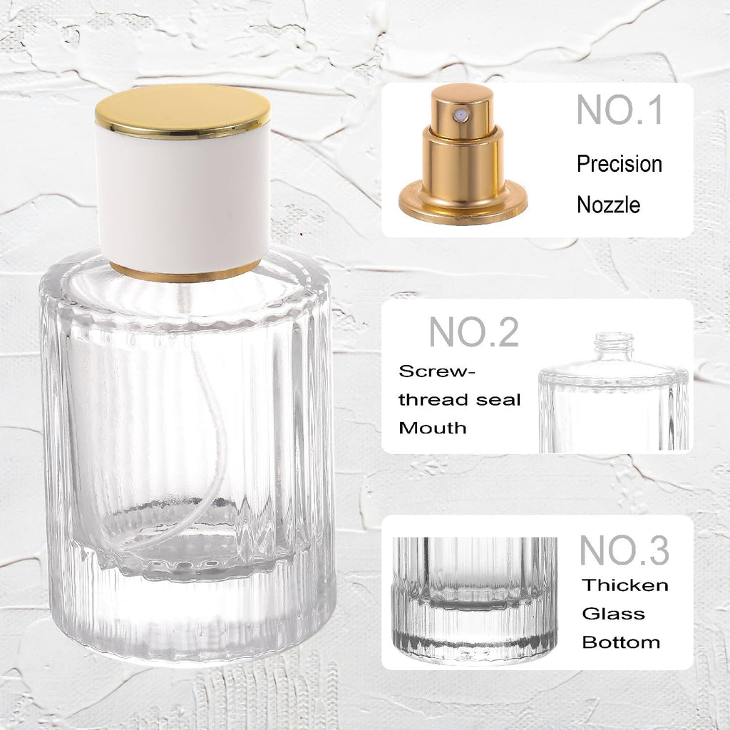YWG Stone 30ml/1OZ Cologne Travel Bottle Refillable Empty Perfume Spray Bottles, Glass Perfume Atomizer Vintage Cologne Sample Container Travel Essentials for Frangrance Toiletries Cosmetic 3 Pack